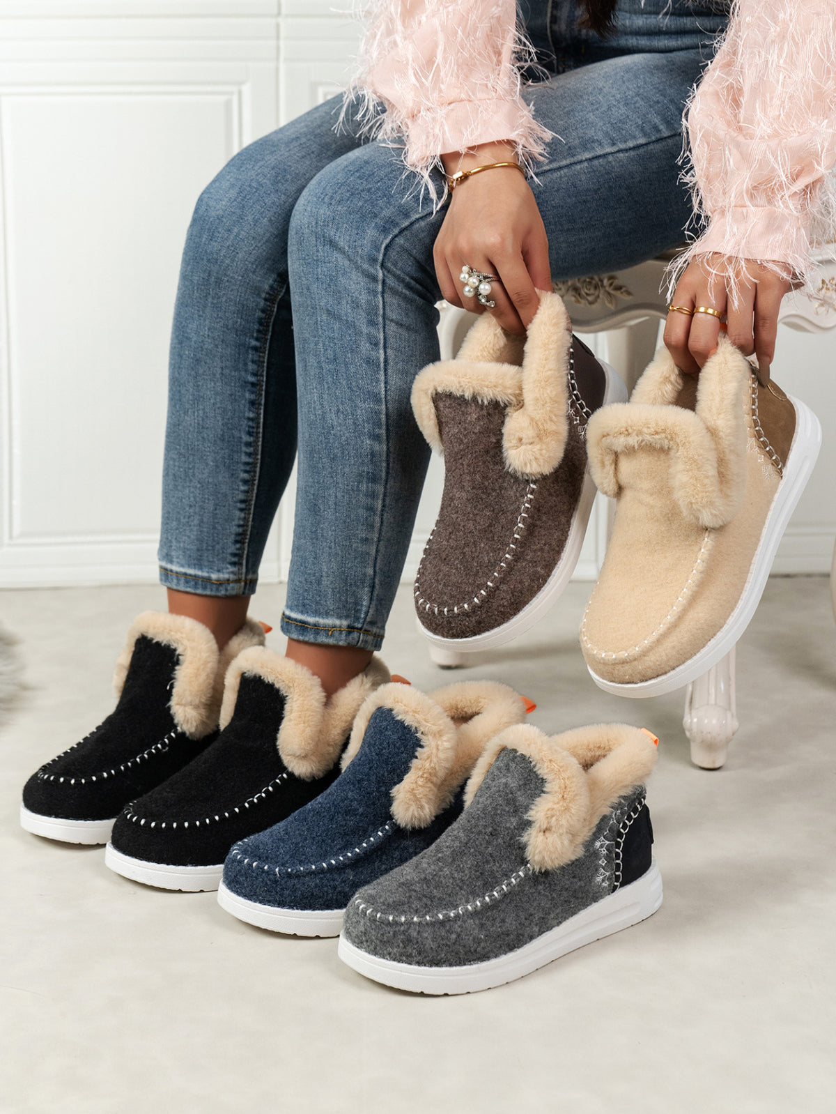 Heri Furry Suede Sneakers