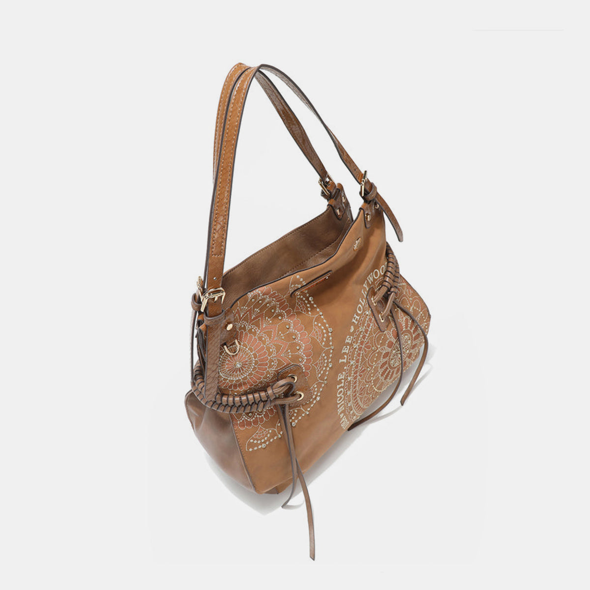 Side Braided Embroidery Hobo Bag