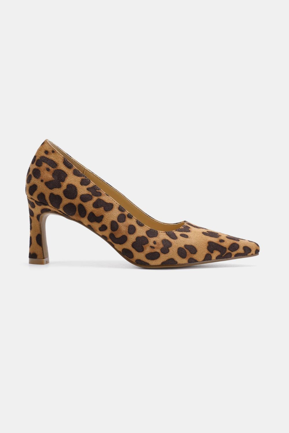 H&H Faux Suede Leopard Point Toe Pumps