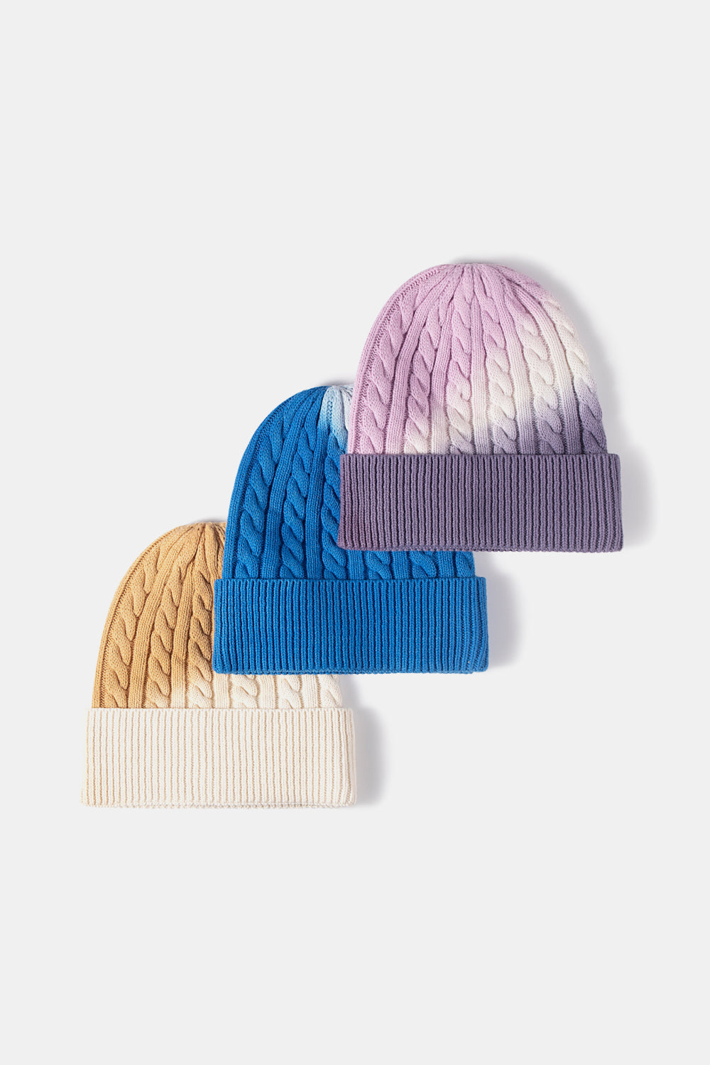 Tie-Dye Cable-Knit Beanie