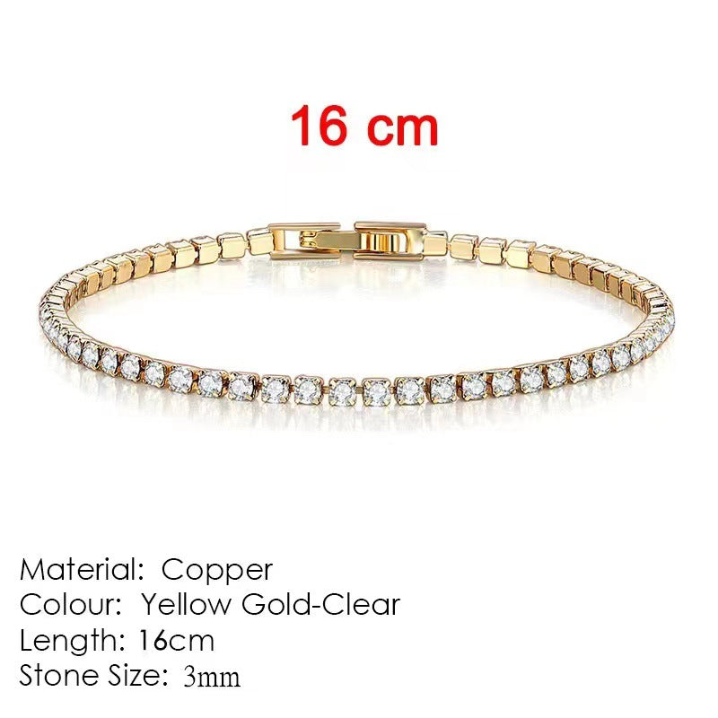 All-match Single Row Diamond Bracelet