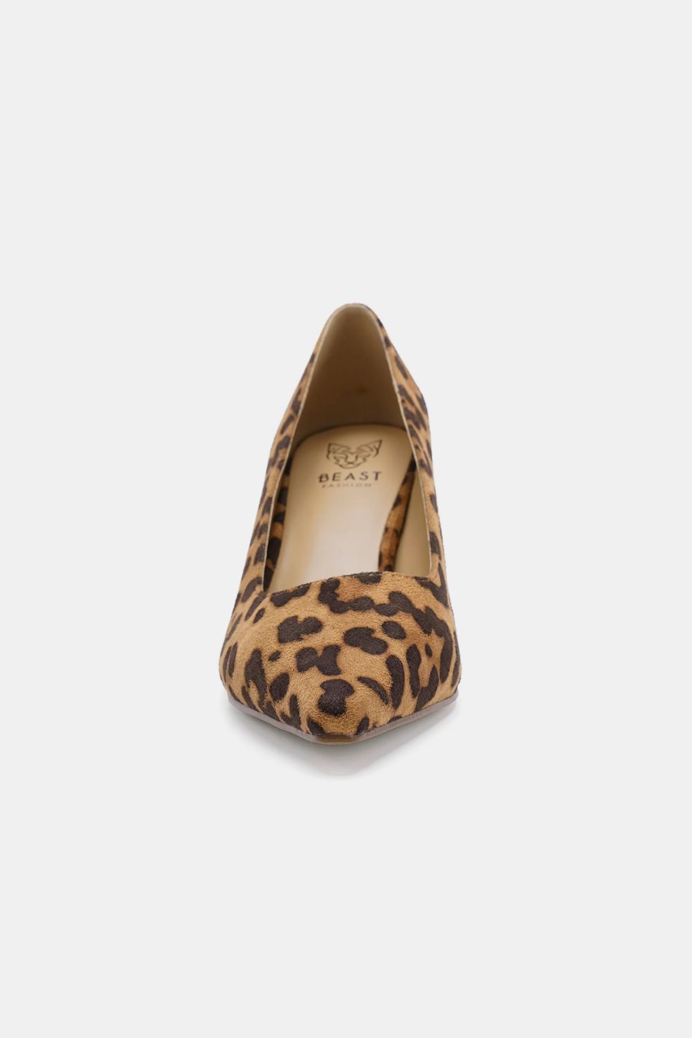 H&H Faux Suede Leopard Point Toe Pumps