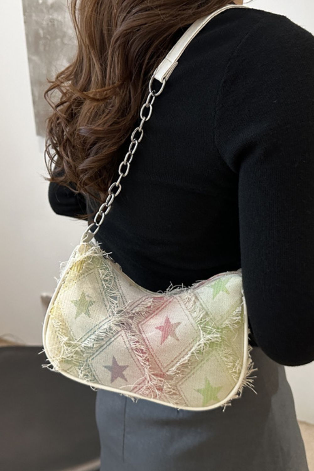 H&H Star Print Shoulder Bag