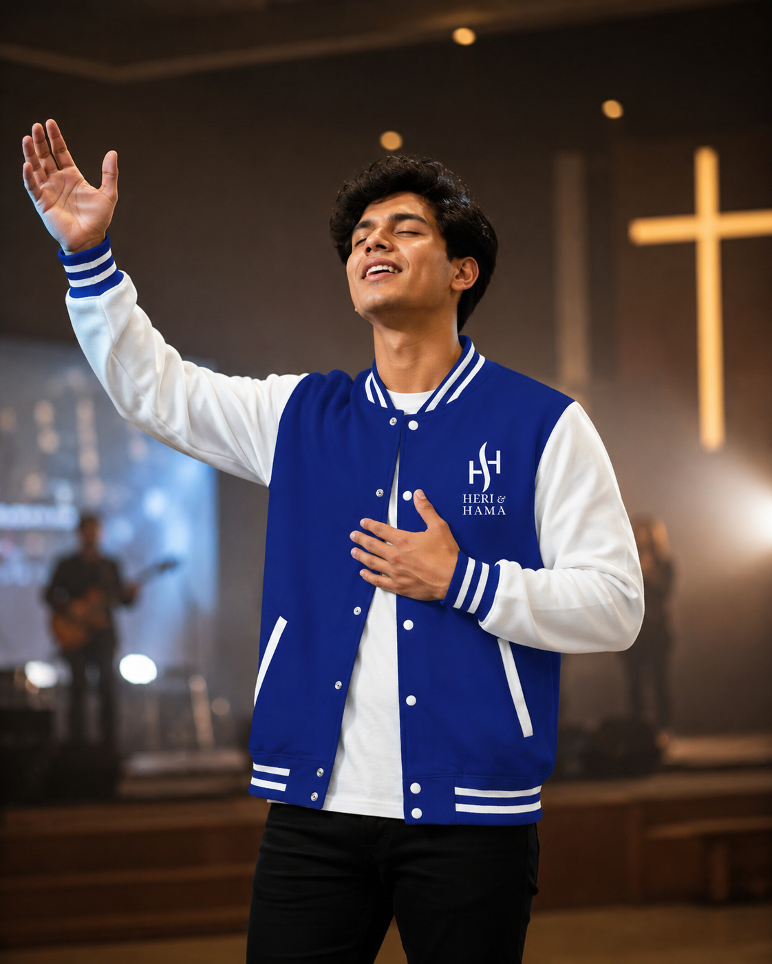 Heavyweight letterman jacket