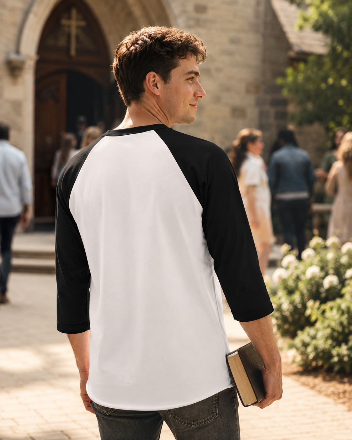 3/4 sleeve raglan shirt