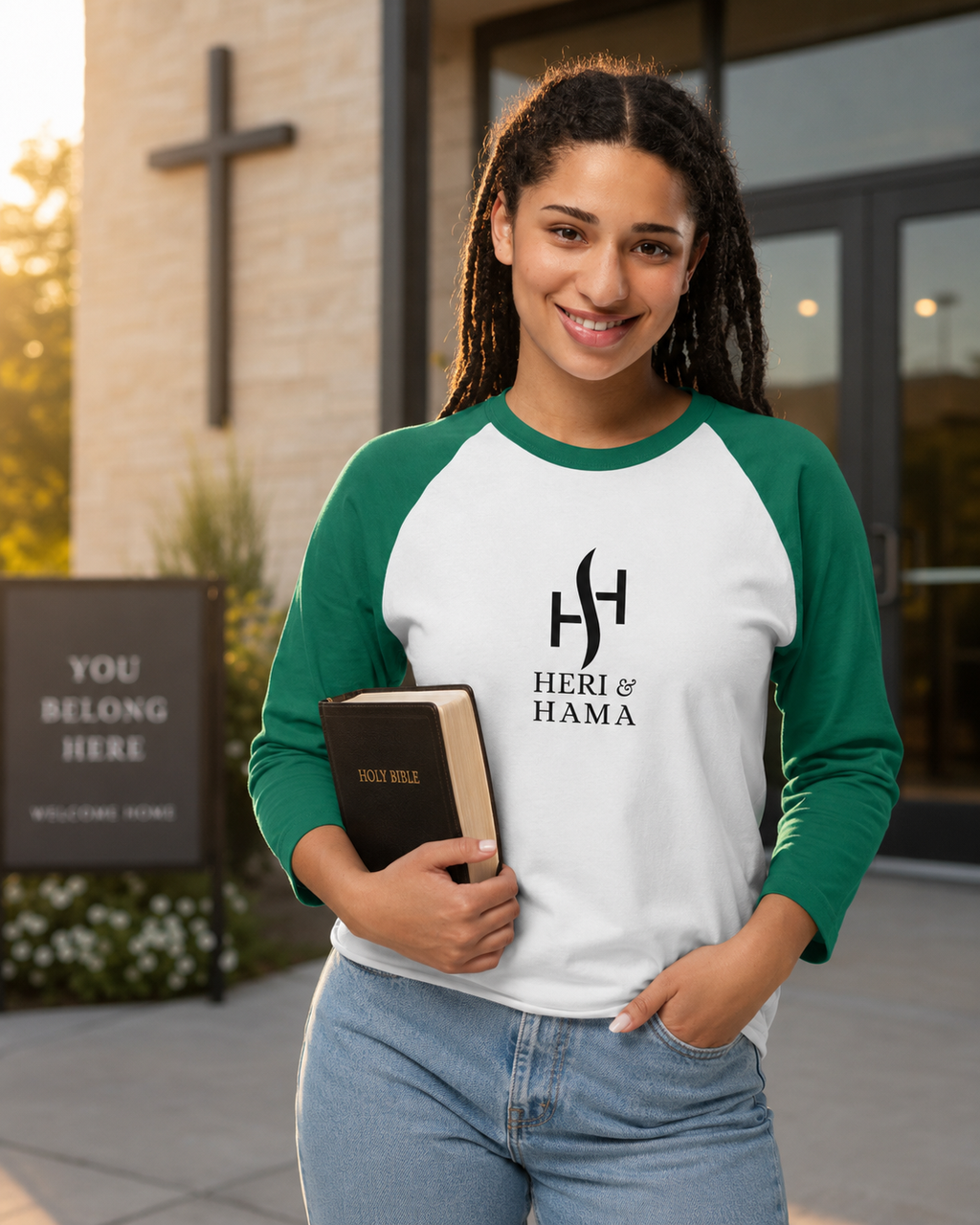 Heri And Hama Raglan T-Shirt