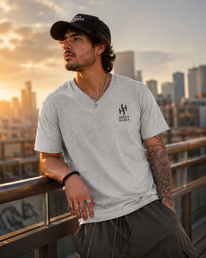 Heri And Hama V-Neck T-Shirt