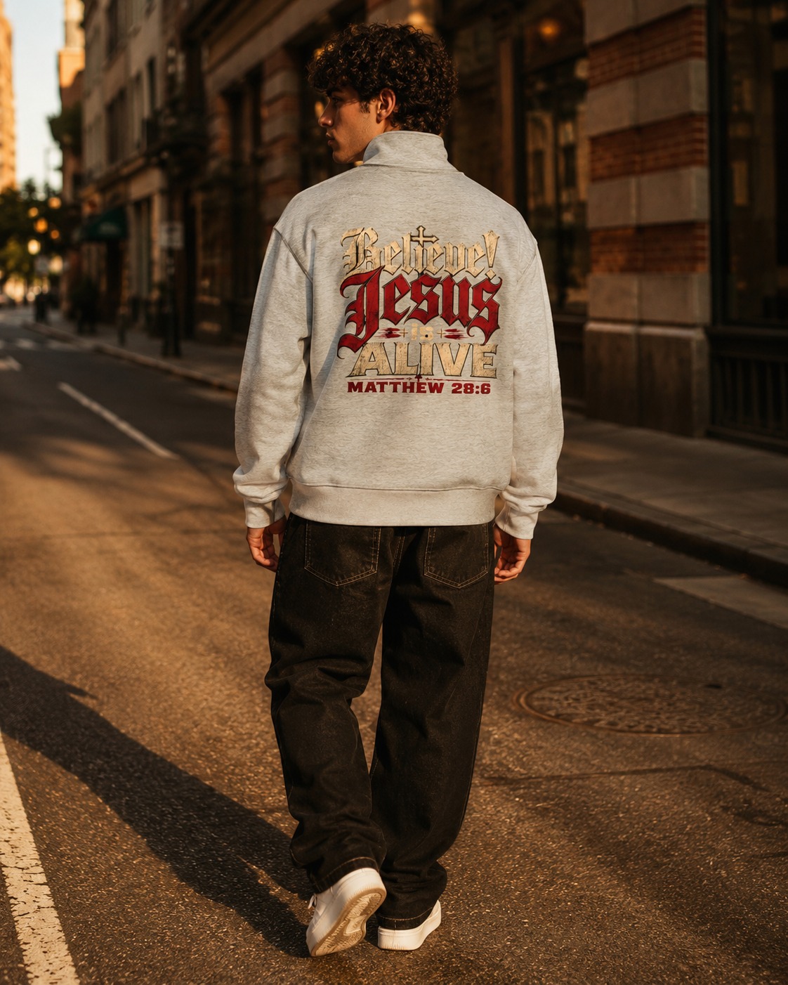 Jesus Alive Quarter Zip Sweatshirt