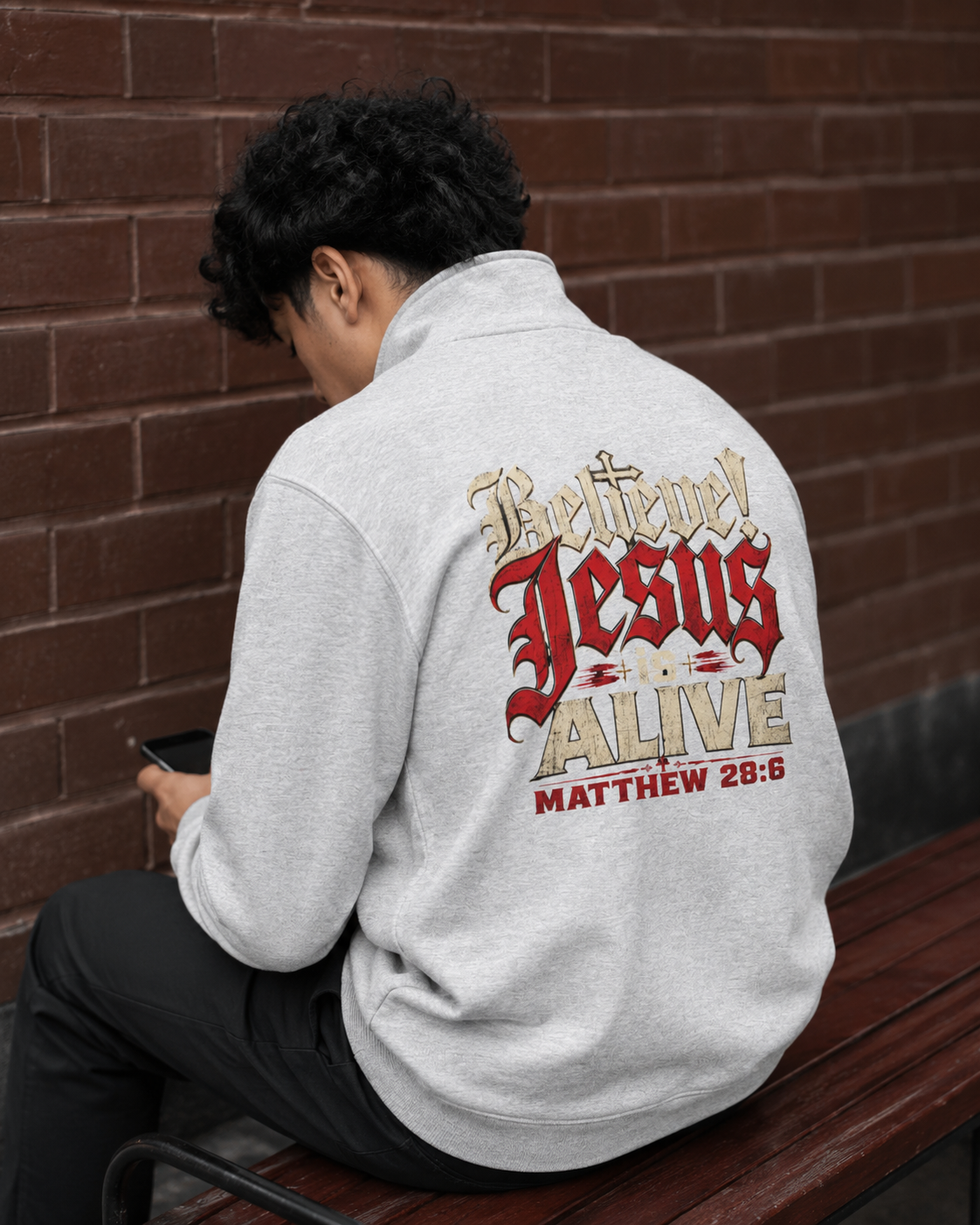 Jesus Alive Quarter Zip Sweatshirt