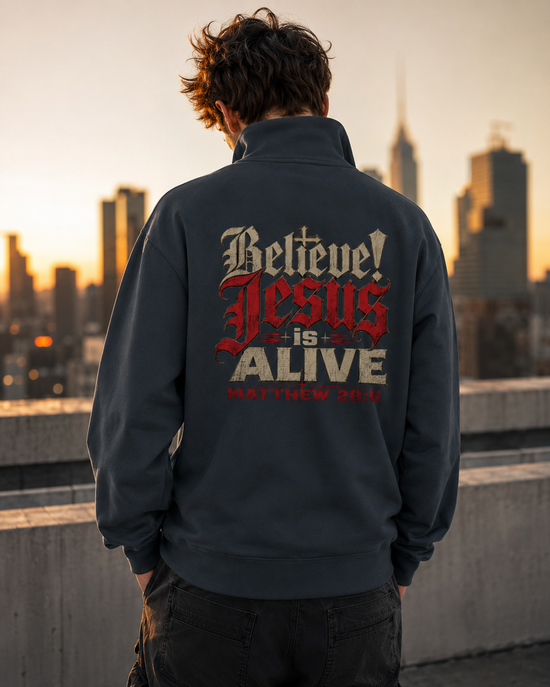 Jesus Alive Quarter Zip Sweatshirt