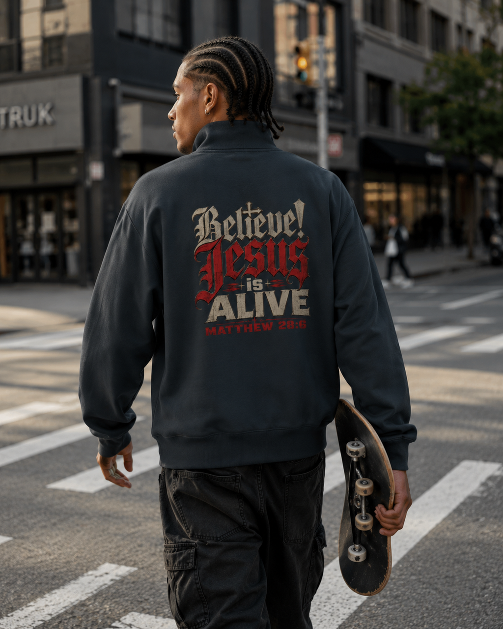 Jesus Alive Quarter Zip Sweatshirt