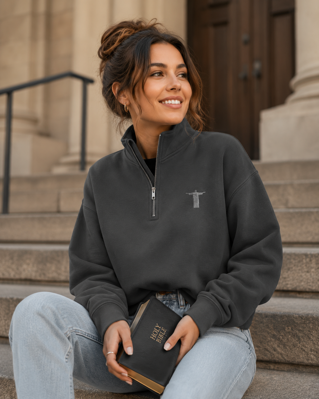 Jesus Alive Quarter Zip Sweatshirt