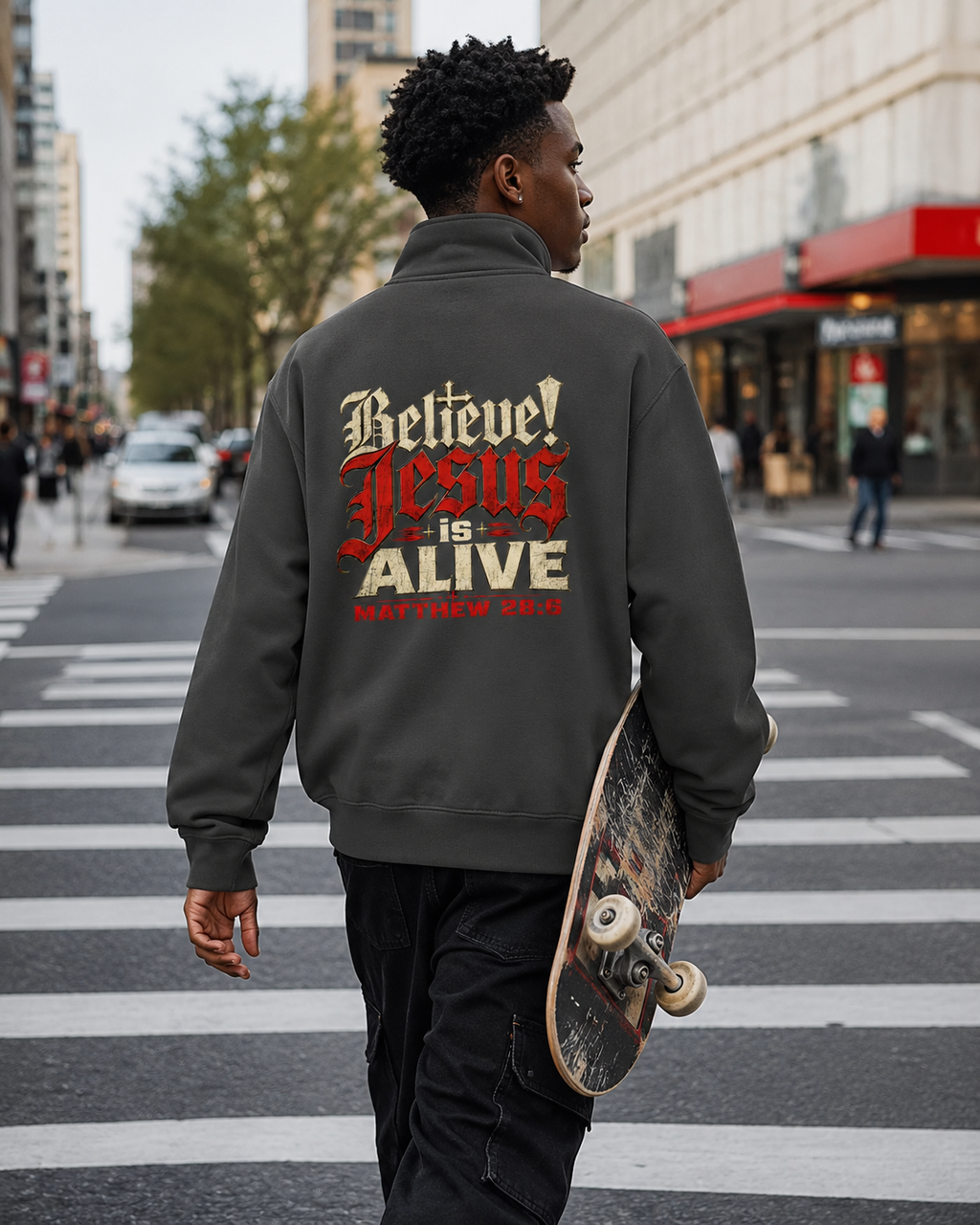 Jesus Alive Quarter Zip Sweatshirt