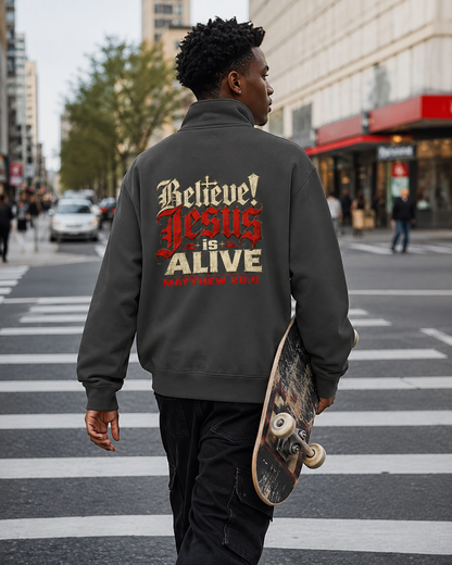 Jesus Alive Quarter Zip Sweatshirt