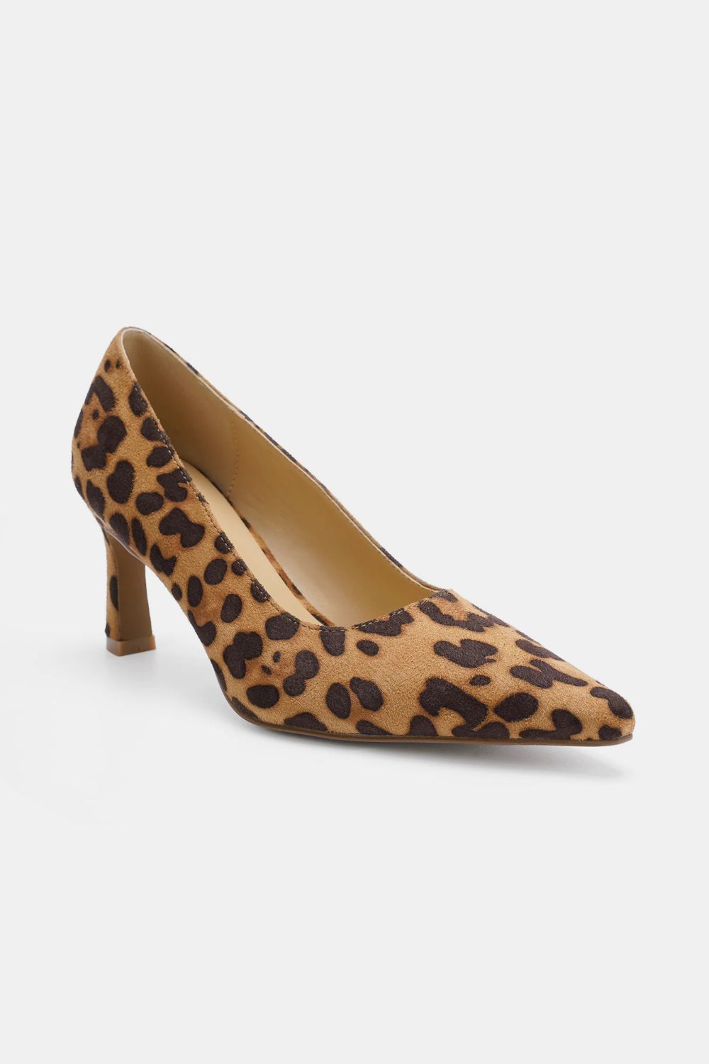 H&H Faux Suede Leopard Point Toe Pumps