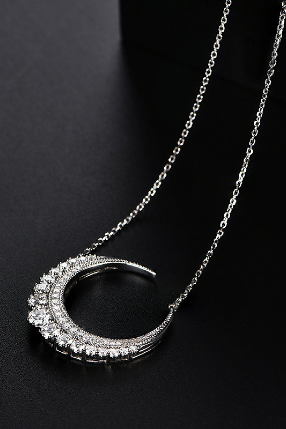 Crescent Moon Shape Pendant Necklace