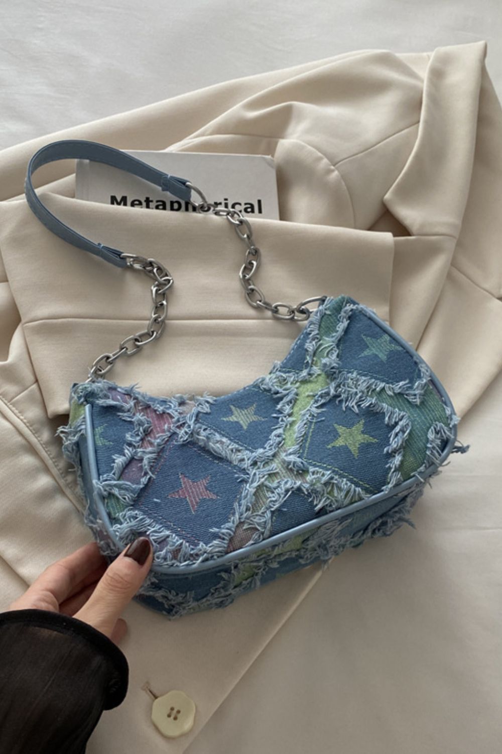 H&H Star Print Shoulder Bag