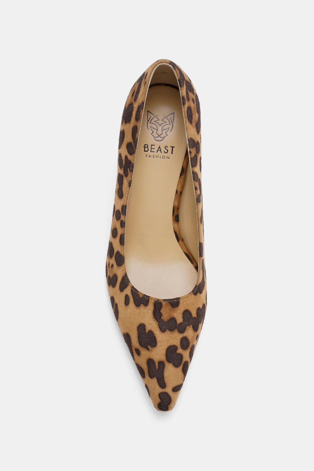 H&H Faux Suede Leopard Point Toe Pumps