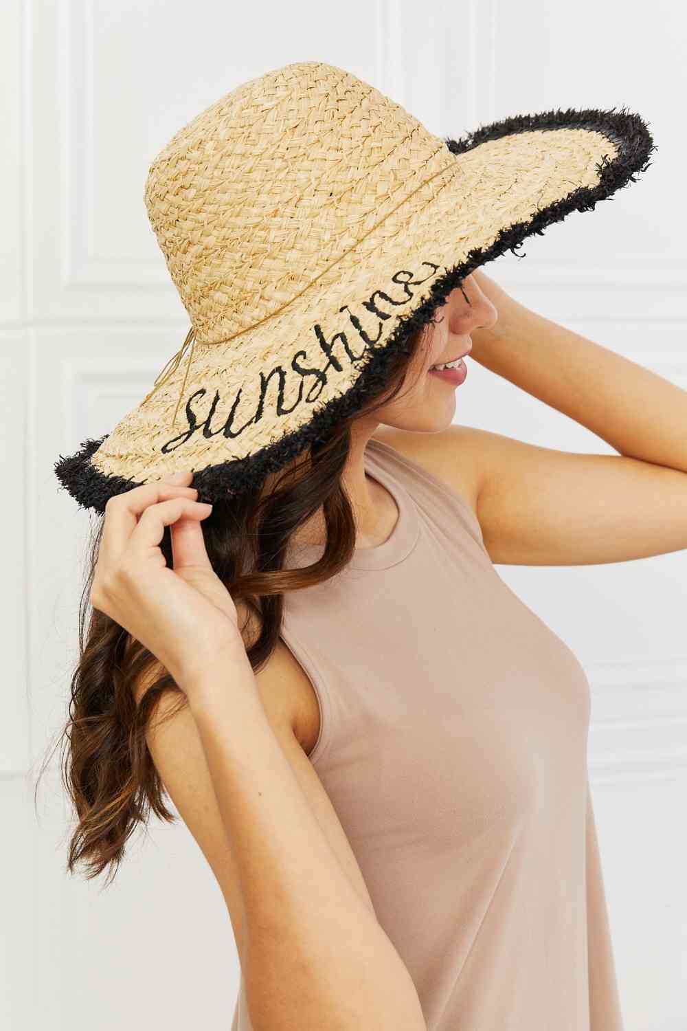 Sunshine Aura Raffia Hat