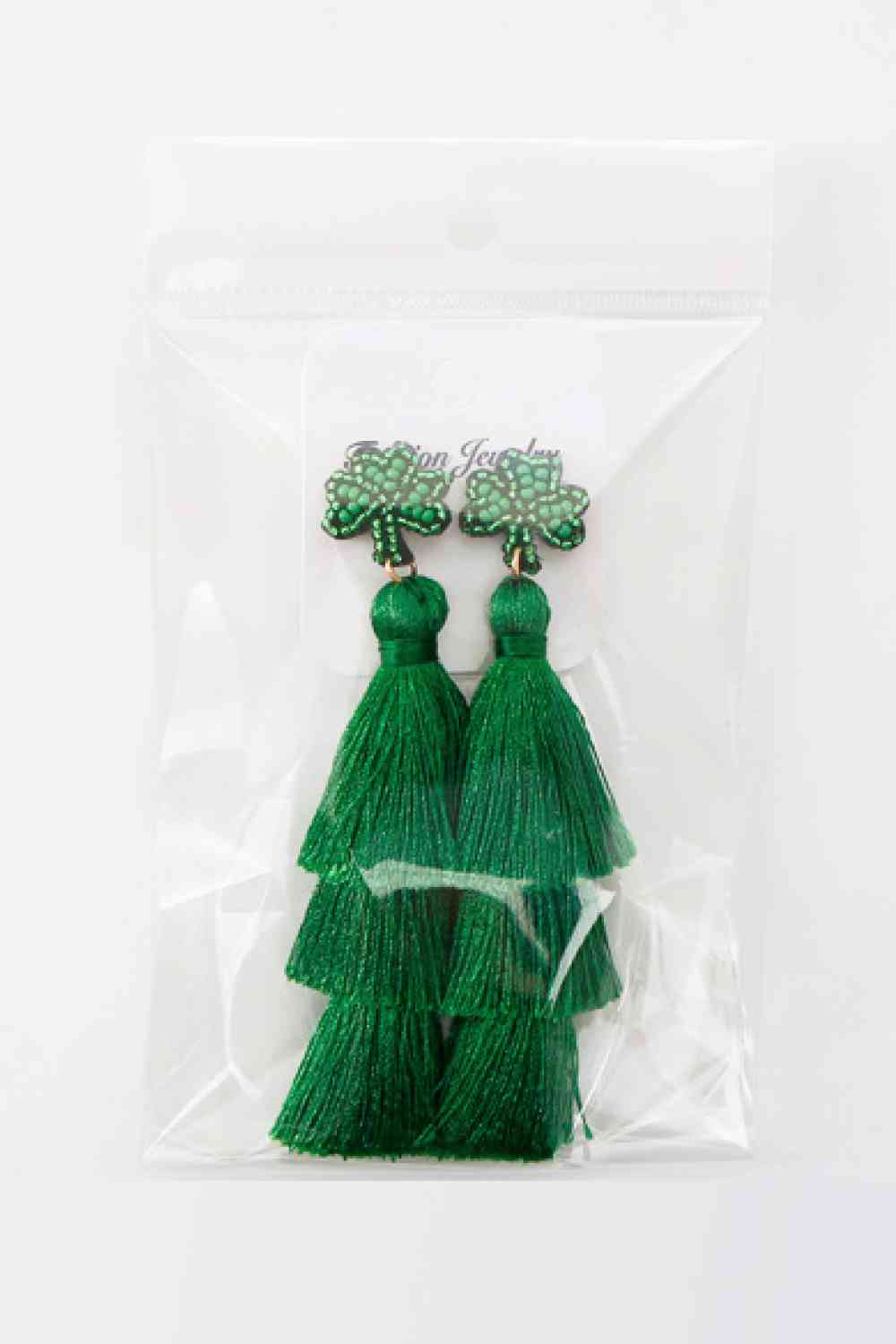 Shamrock Earrings with Tassel