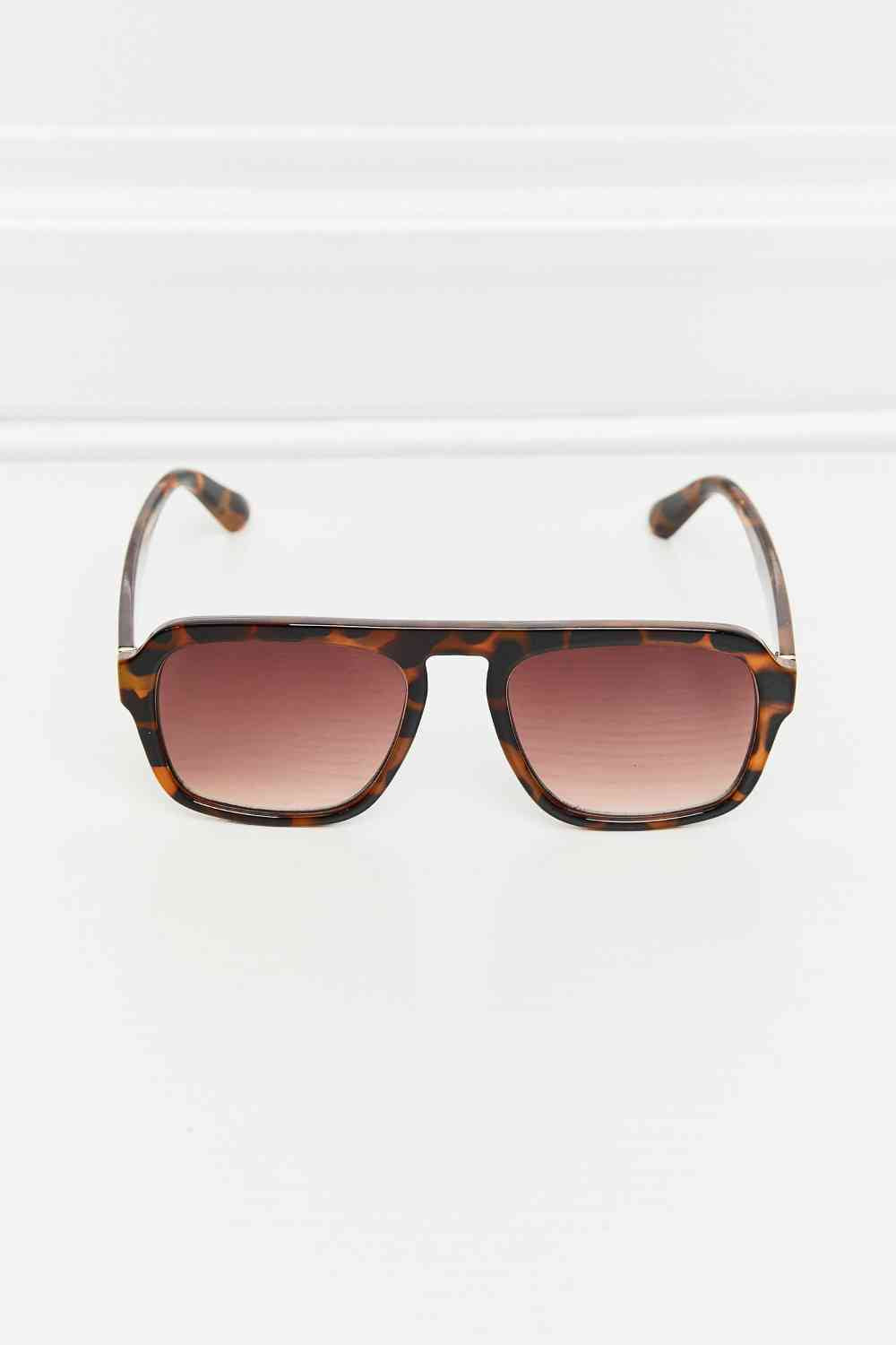 Resin Shell Square Sunglasses