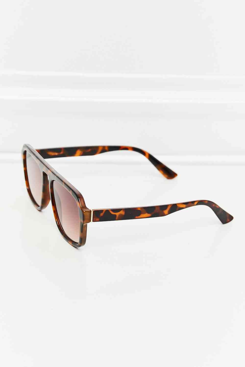 Resin Shell Square Sunglasses