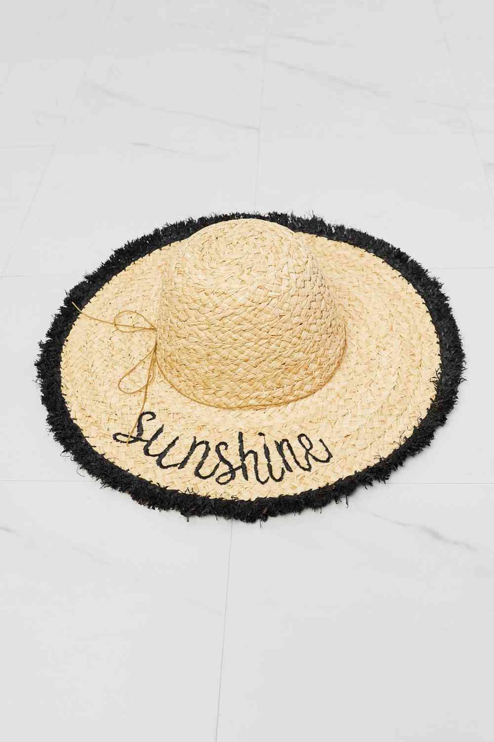 Sunshine Aura Raffia Hat