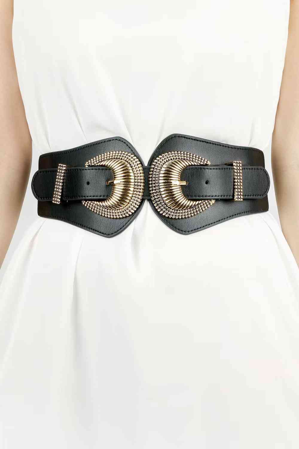 Double Shell Elastic Wide Belt