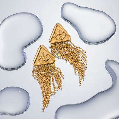 18K Gold-Plated Geometric Earrings