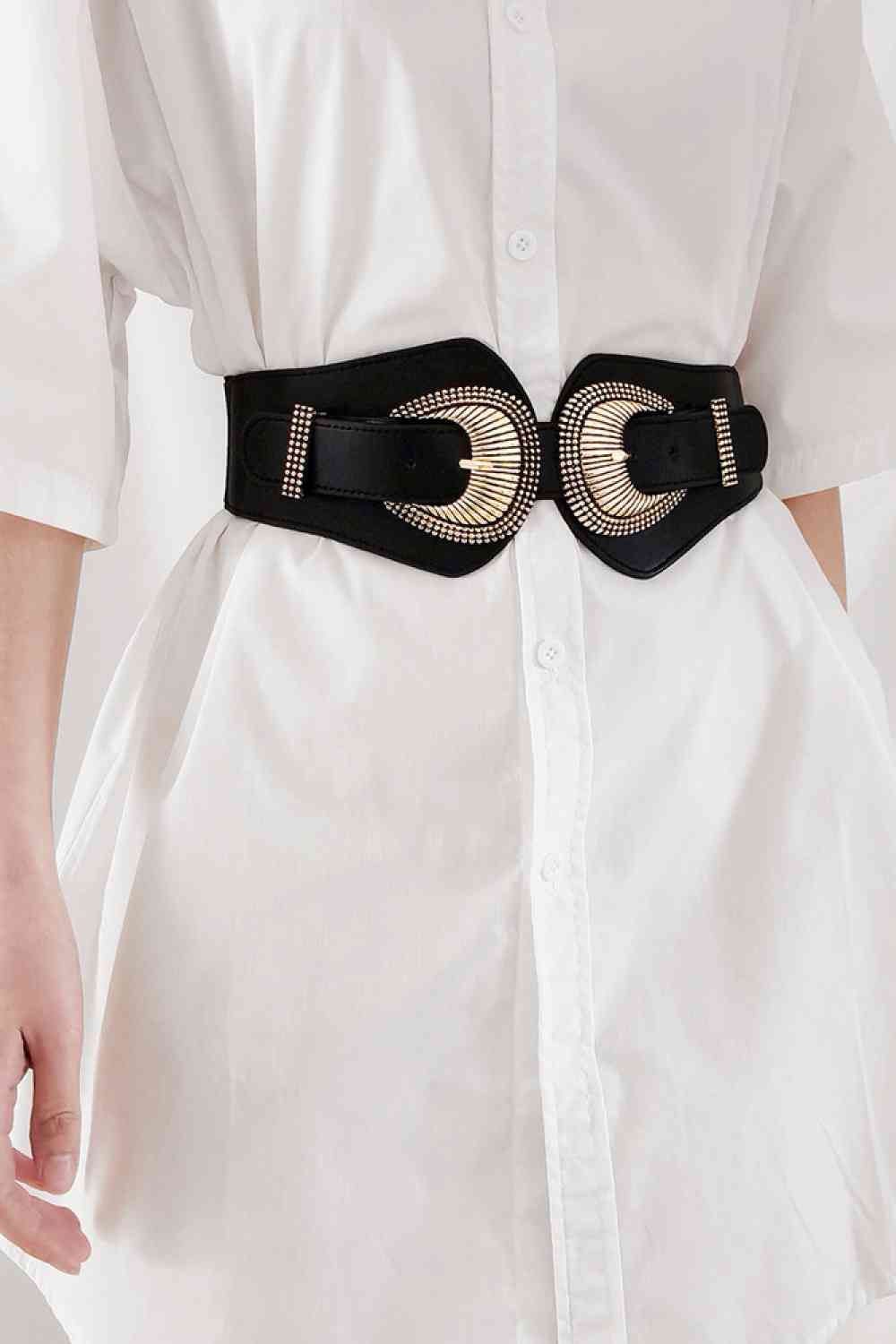 Double Shell Elastic Wide Belt